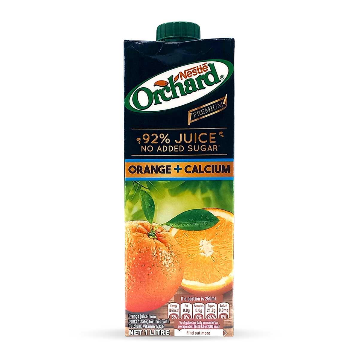 Orchard Premium 92% Orange Juices No Sugar Added, 1L (3 Pack)